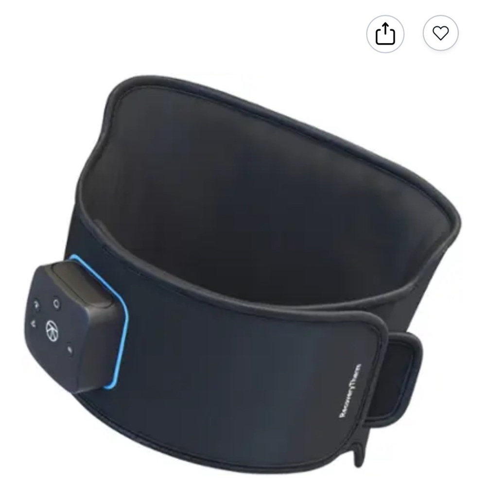 Therabody - RecoveryTherm Back Heated Vibration Back Massager - Black